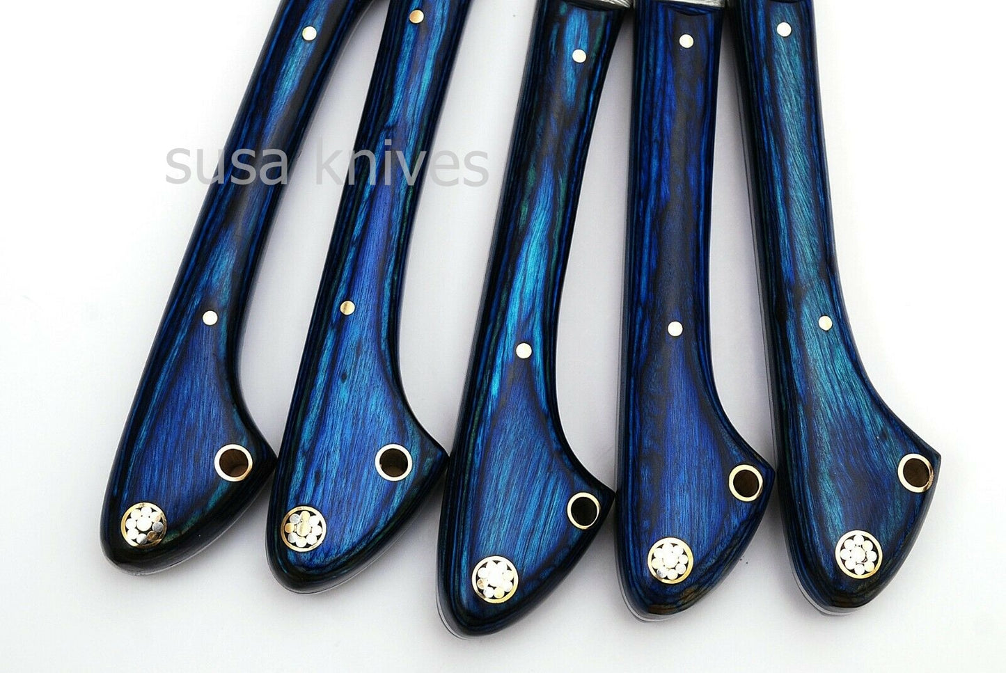 Custom Handmade Damascus Kitchen Knife Chef Knives Set - SUSA KNIVES