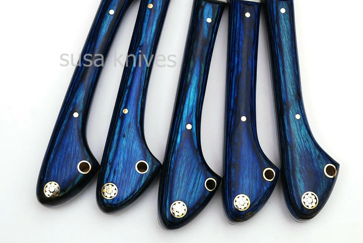 Custom Handmade Damascus Kitchen Knife Chef Knives Set - SUSA KNIVES