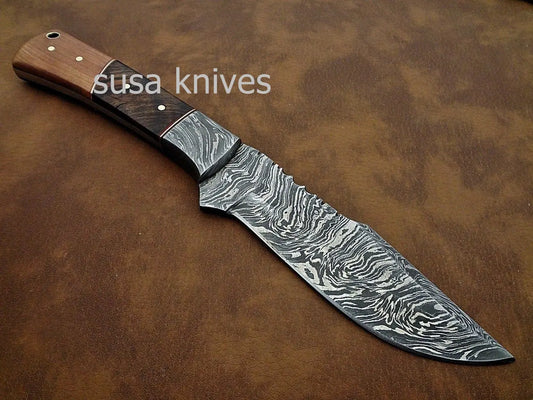 Custom made Moqen,s Damascus steel Hunting knife - SUSA KNIVES