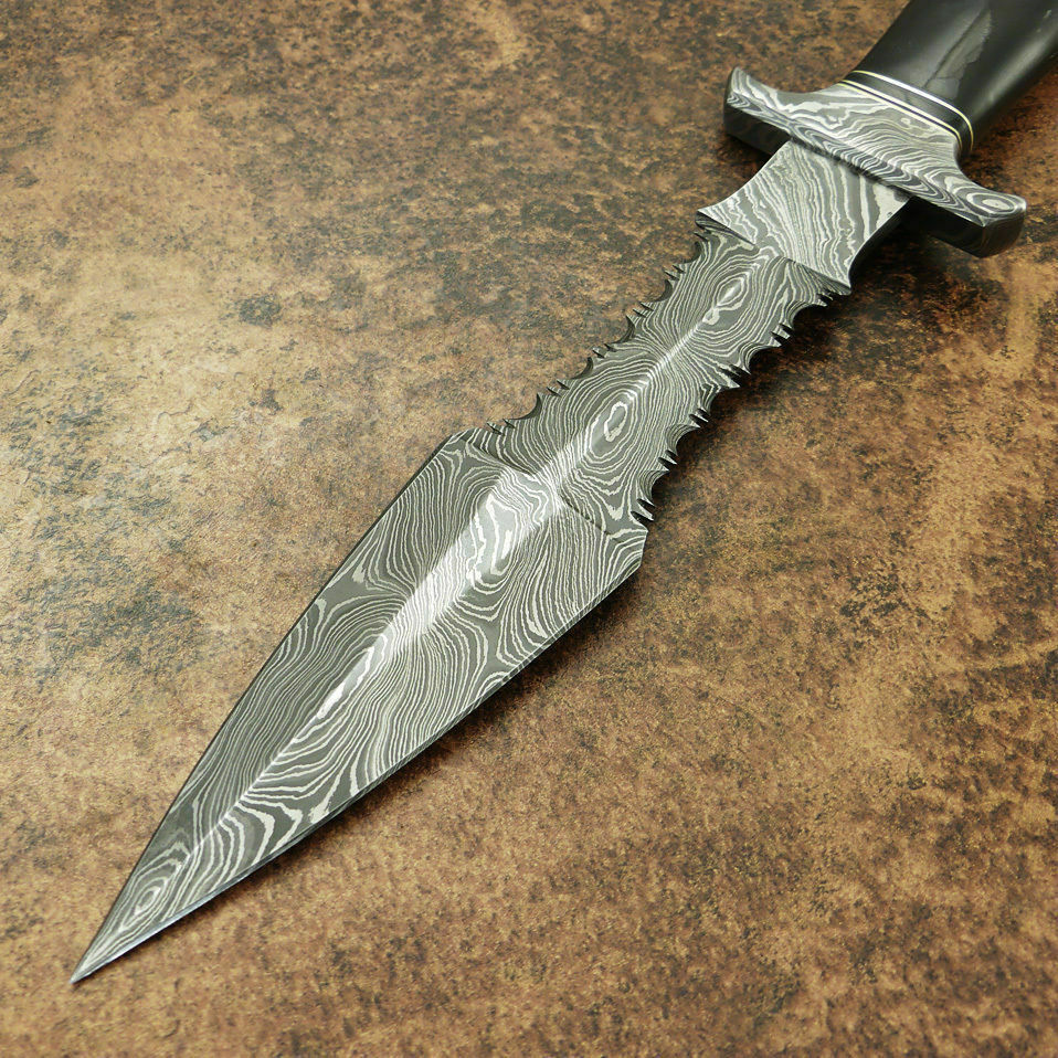 Amazing Custom Handmade Damascus Steel Dagger Knife " Buffalo horn Handle - SUSA KNIVES
