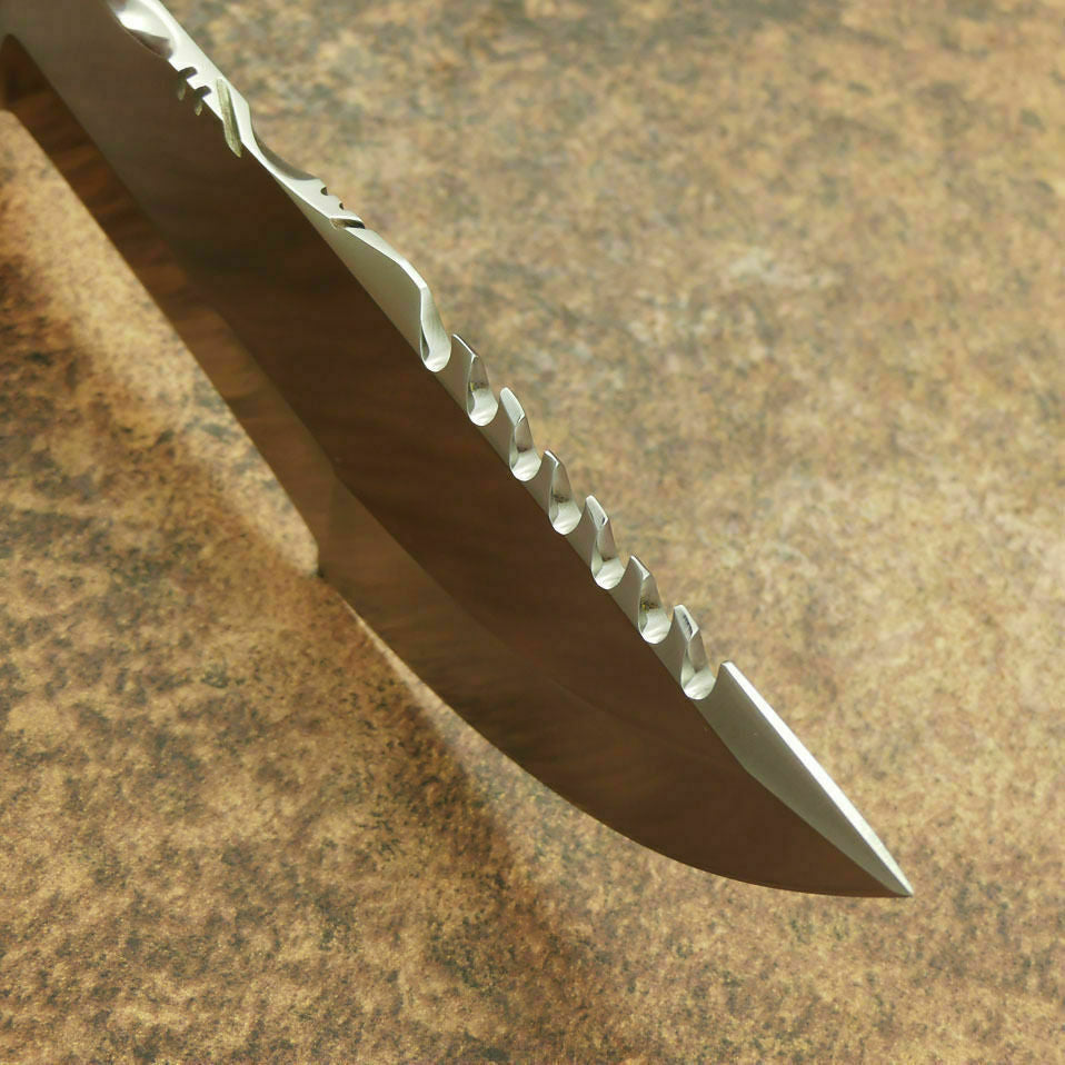Beautiful Custom Handmade D2 Steel Tracker Knife | Sheath | Ram Horn Handle3 - SUSA KNIVES