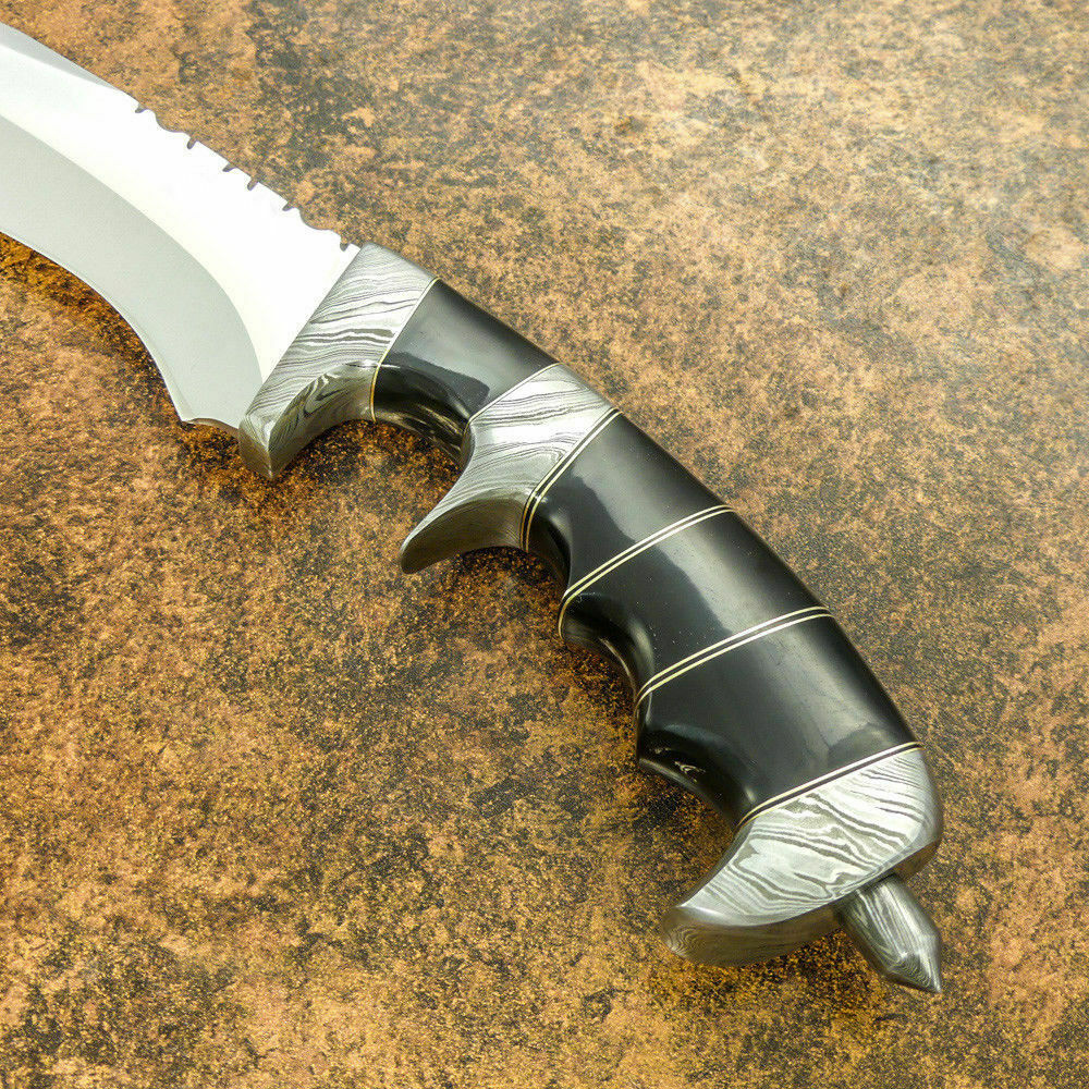 Amazing Custom Handmade D2 Steel Hunting Knife | Sheath " Buffalo horn Handle - SUSA KNIVES
