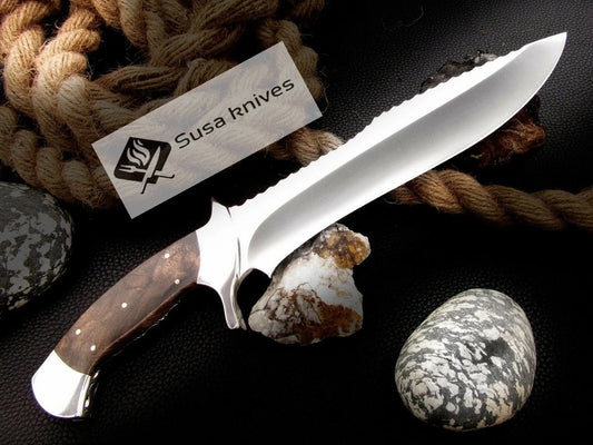 CUSTOM MADE, 440 C ,OUTDOOR JUNGLE HUNTING SURVIVAL FIGHTING CLAW BOWIE KNIFE - SUSA KNIVES