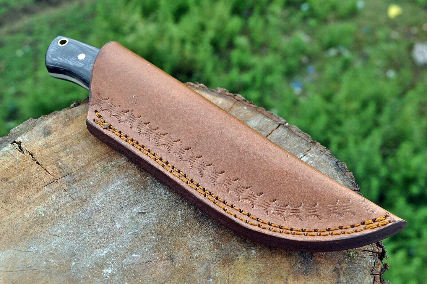 hand Forged Railroad Spike Carbon Steel Hunting Knife W/ Wood Handle - SUSA KNIVES