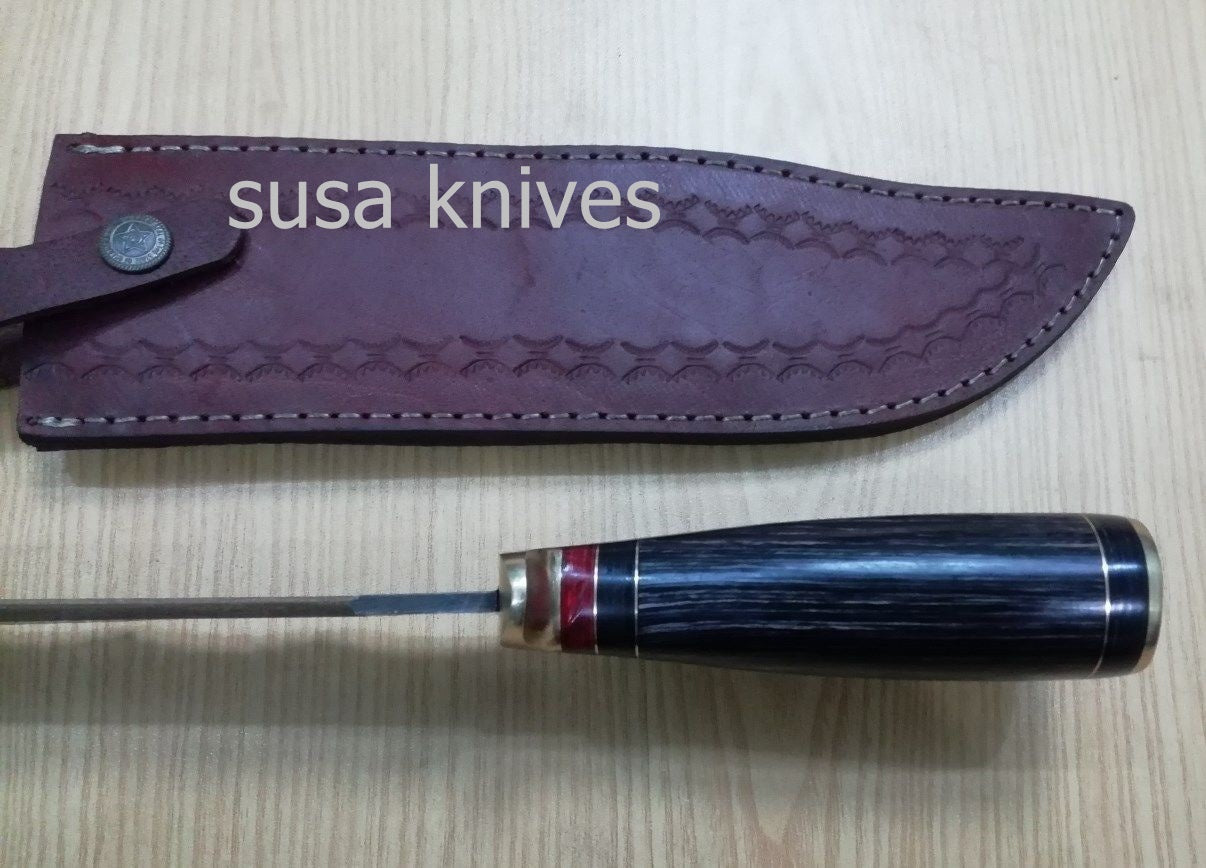 Customized Handmade Moqen,s Damascus Steel Lion Hunting knfie - SUSA KNIVES