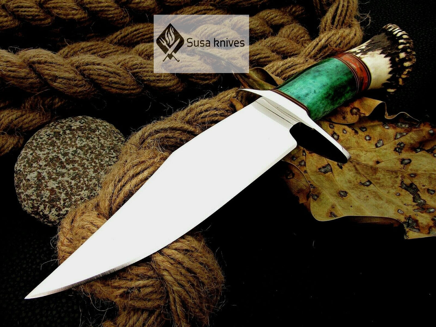 CUSTOM MADE, MIRROR POLISHED 440 C ,OUTDOOR JUNGLE HUNTING / FIGHTING CLAW KNIFE - SUSA KNIVES
