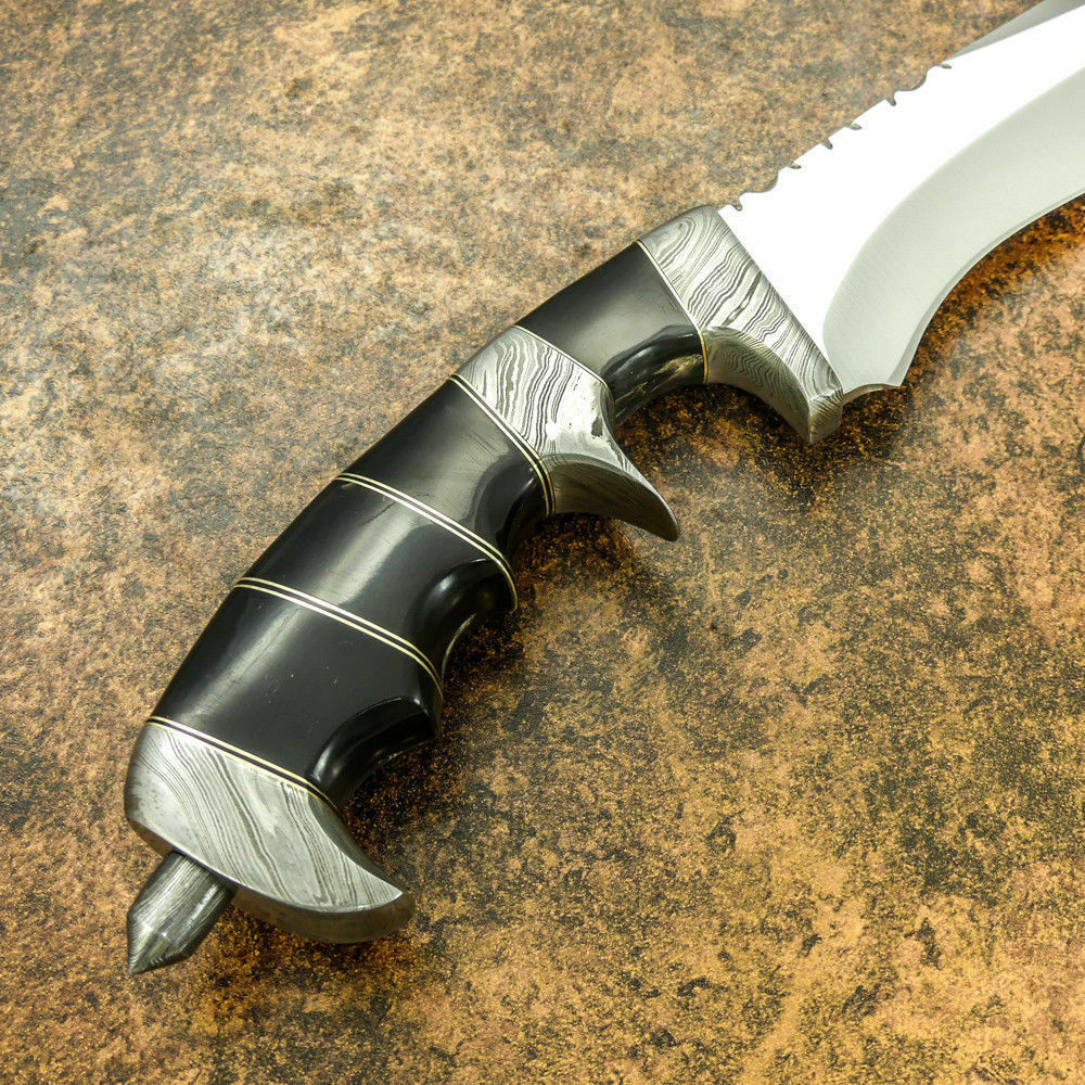 Amazing Custom Handmade D2 Steel Hunting Knife | Sheath " Buffalo horn Handle - SUSA KNIVES