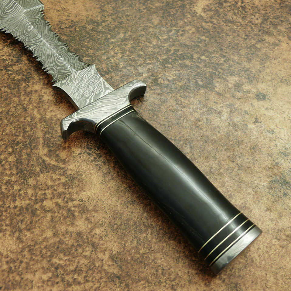 Amazing Custom Handmade Damascus Steel Dagger Knife " Buffalo horn Handle - SUSA KNIVES