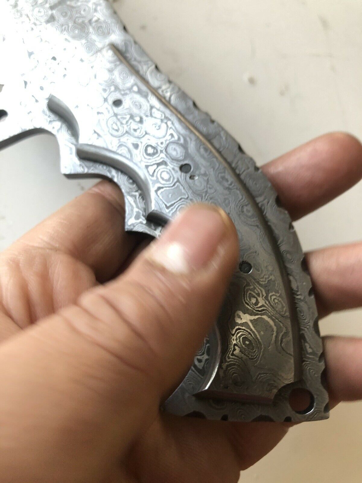 HAND FORGED DAMASCUS STEEL Hunting Tracker Knife w/ Damascus Handle - SUSA KNIVES