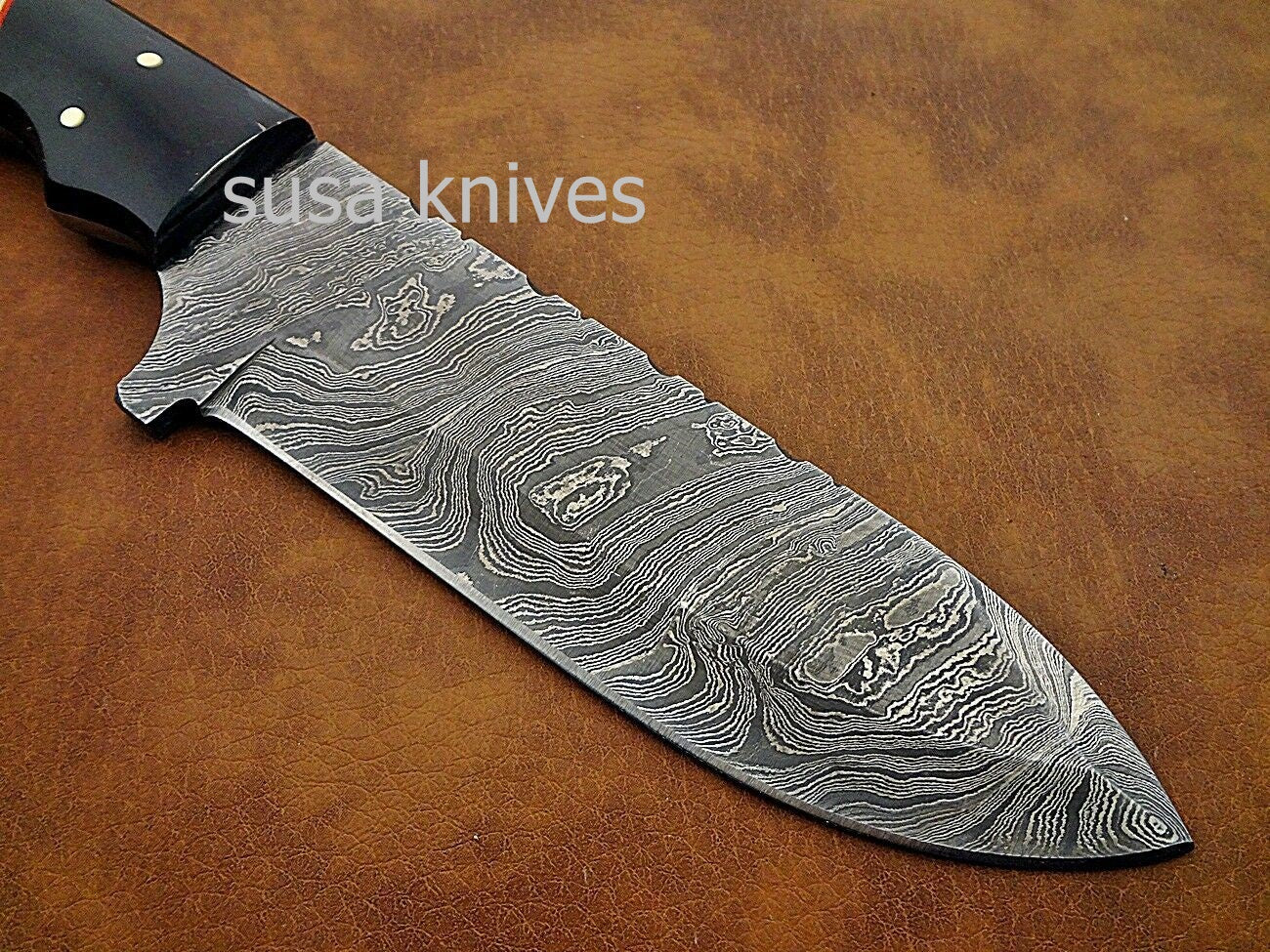 Custom hand crafted Damascus steel Moqen,s Skinner Knife (Special Sale) - SUSA KNIVES