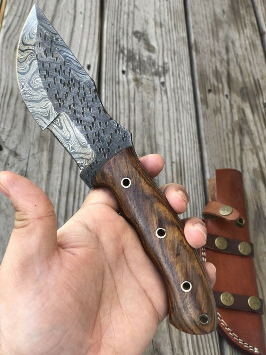 CUSTOM HAND FORGED DAMASCUS STEEL TRACKER Hunting KNIFE - SUSA KNIVES
