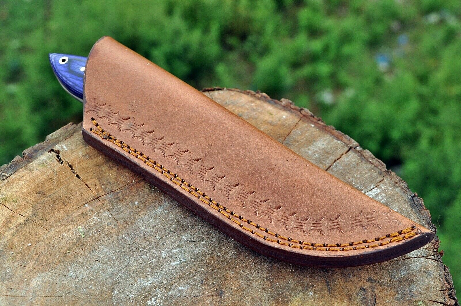 hand Forged Railroad Spike Carbon Steel Hunting Knife W/ Wood & Bone Handle - SUSA KNIVES