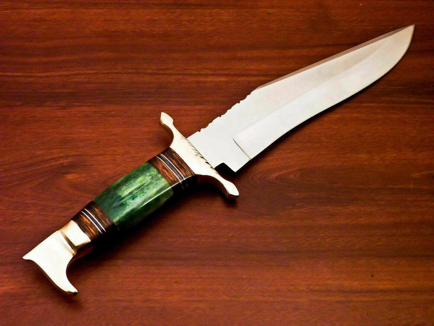 Amazing Custom Handmade D2 Steel Hunting Knife " Stained Camel Bone Handle - SUSA KNIVES