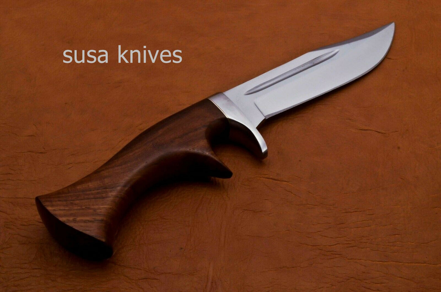 Handmade D2 Steenless Steel 11.00 Inches Bowie Knive Rose Wood Handle - SUSA KNIVES
