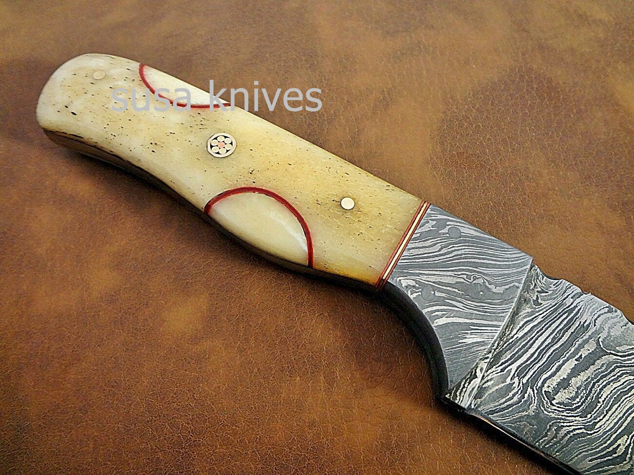 Custom hand crafted Damascus steel Moqen,s Bone lover Knife (Special Sale) - SUSA KNIVES