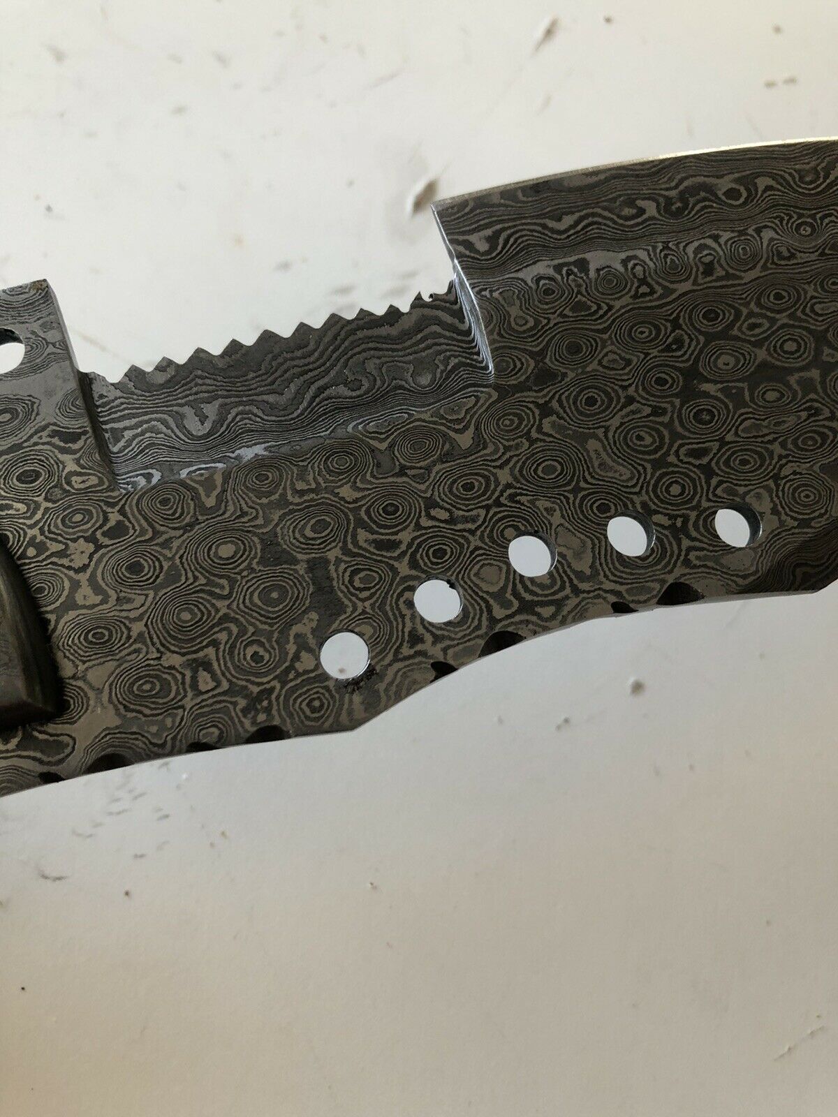 HAND FORGED DAMASCUS STEEL Hunting Tracker Knife w/ Damascus Handle - SUSA KNIVES