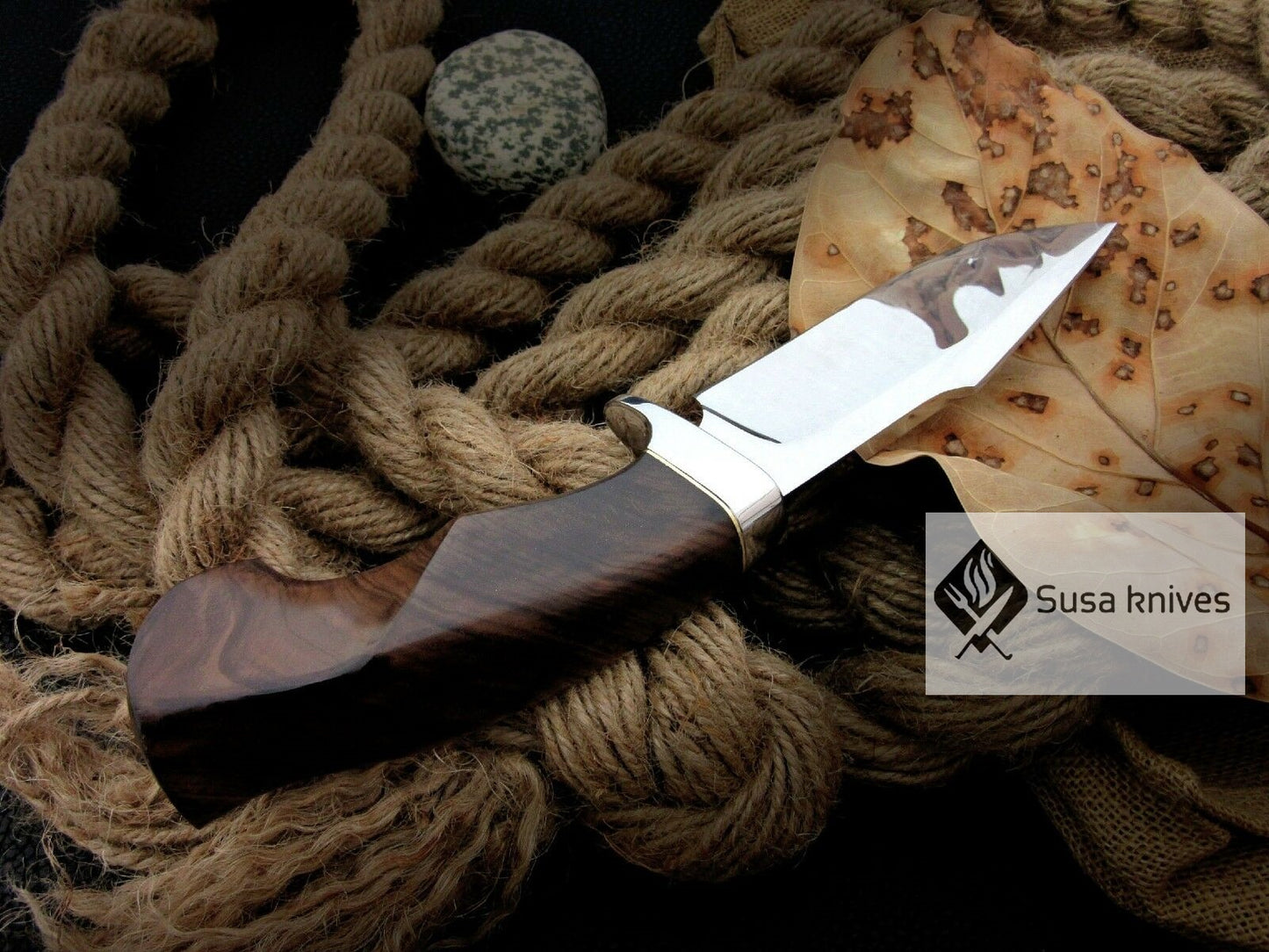 CUSTOM MADE, MIRROR POLISHED 440 C ,OUTDOOR JUNGLE HUNTING / FIGHTING CLAW KNIFE - SUSA KNIVES