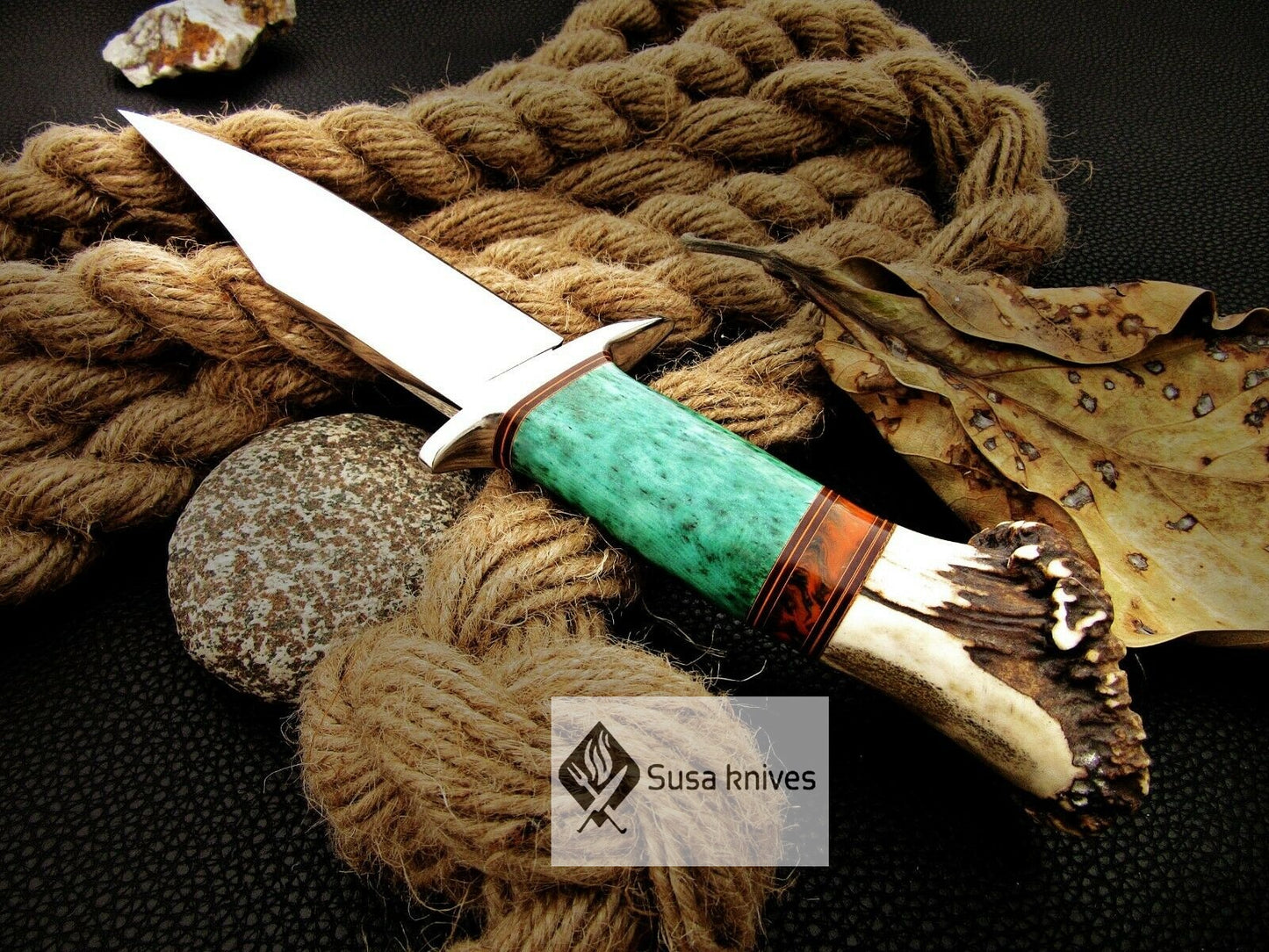 CUSTOM MADE, MIRROR POLISHED 440 C ,OUTDOOR JUNGLE HUNTING / FIGHTING CLAW KNIFE - SUSA KNIVES