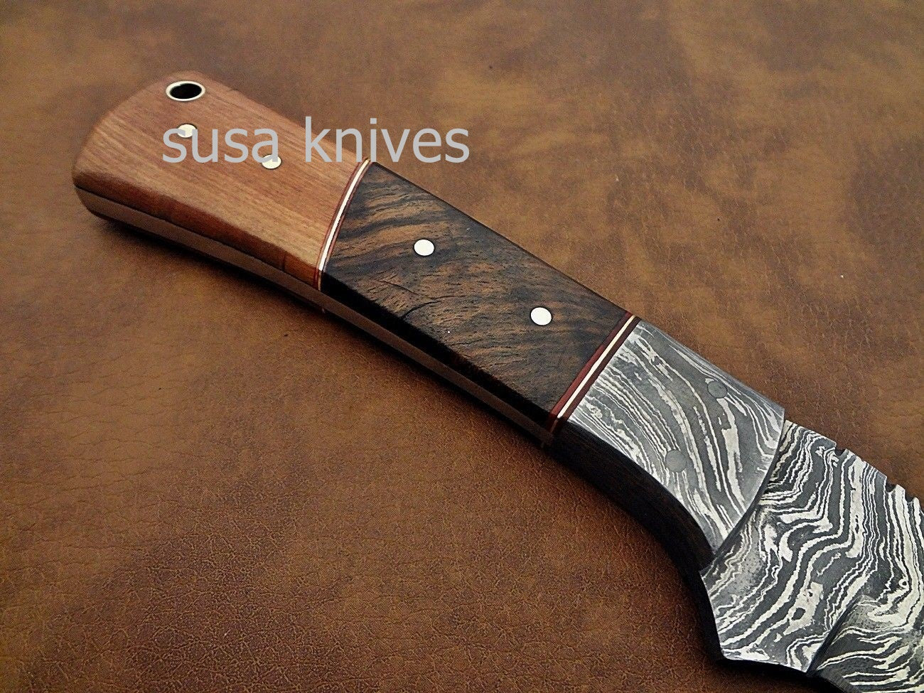 Custom made Moqen,s Damascus steel Hunting knife - SUSA KNIVES