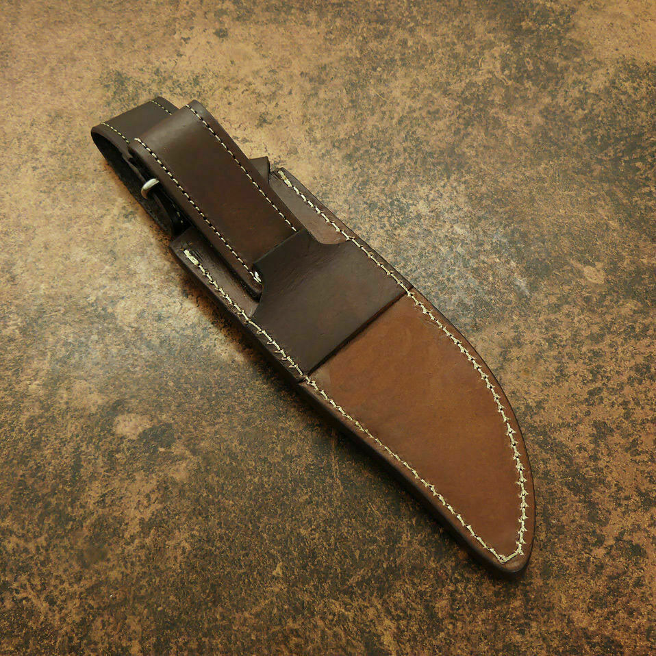 Amazing Custom Handmade D2 Steel Hunting Knife Camel Bone & Rose Wood Handle - SUSA KNIVES