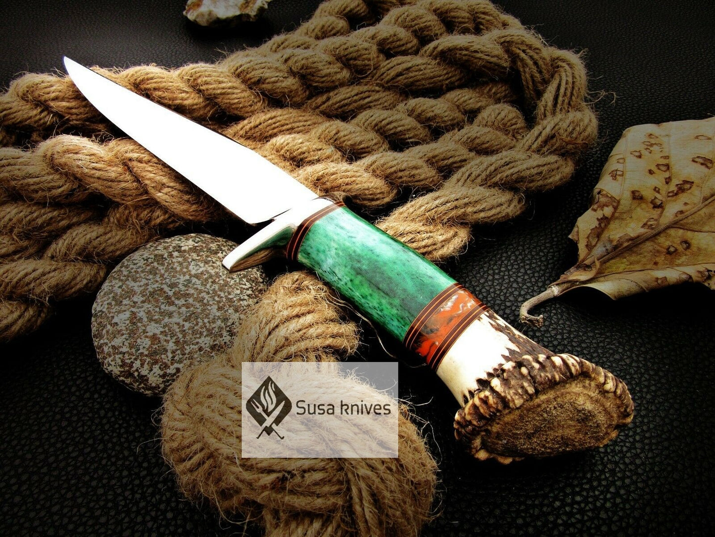 CUSTOM MADE, MIRROR POLISHED 440 C ,OUTDOOR JUNGLE HUNTING / FIGHTING CLAW KNIFE - SUSA KNIVES