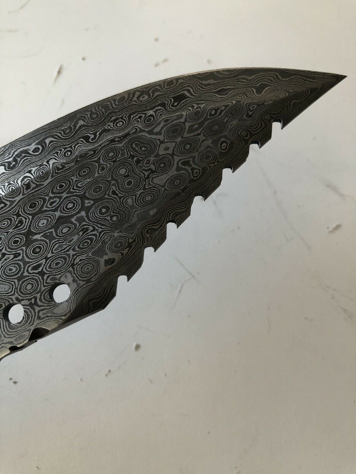 HAND FORGED DAMASCUS STEEL Hunting Tracker Knife w/ Damascus Handle - SUSA KNIVES