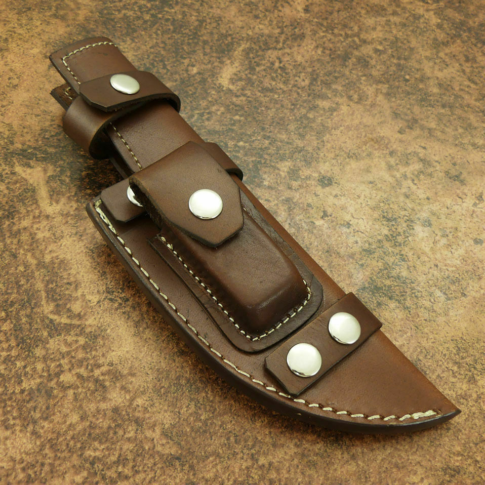 Beautiful Custom Handmade D2 Steel Tracker Knife | Sheath | Ram Horn Handle3 - SUSA KNIVES