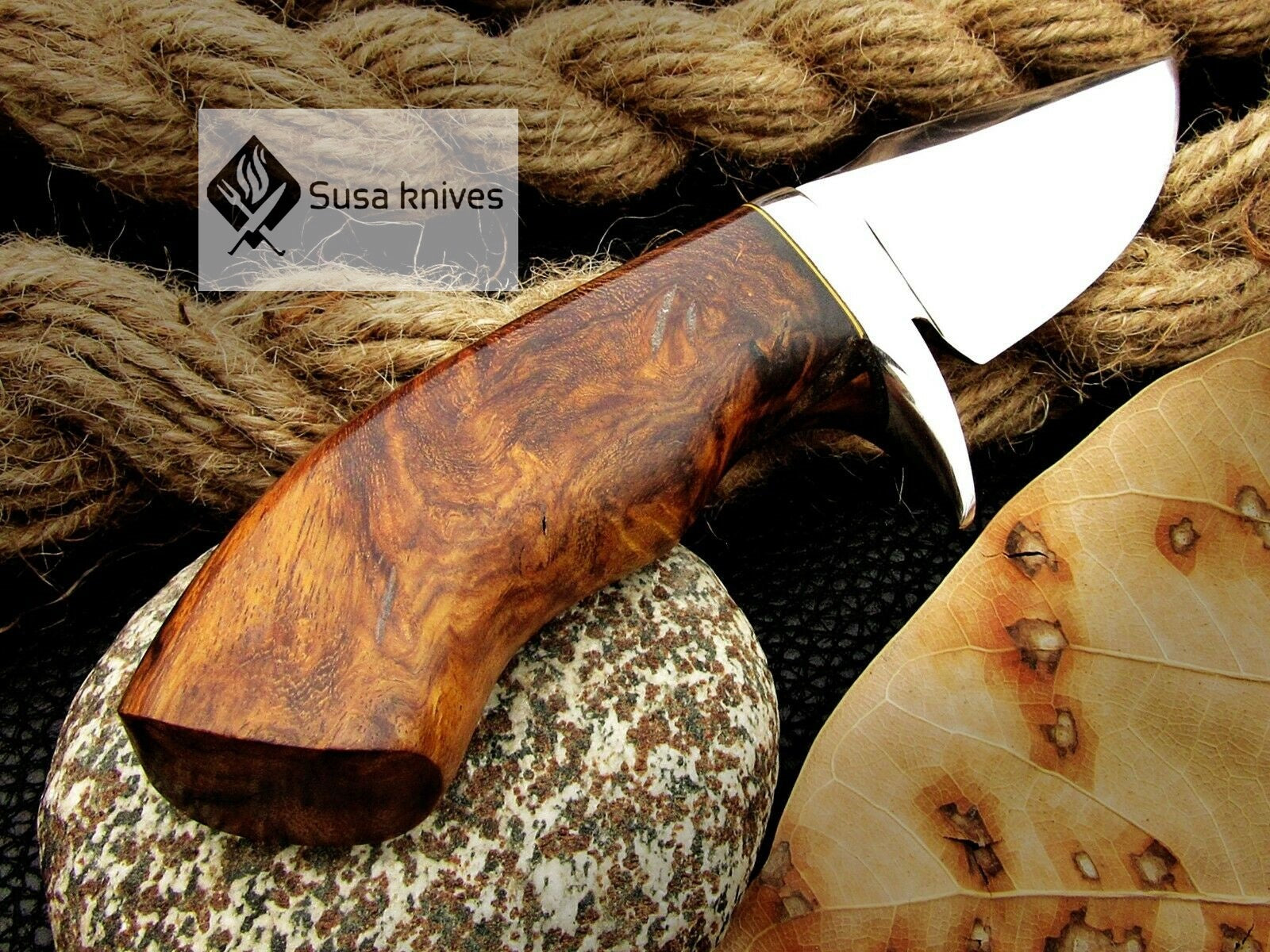 CUSTOM MADE, MIRROR POLISHED 440 C ,OUTDOOR JUNGLE HUNTING / FIGHTING CLAW KNIFE - SUSA KNIVES
