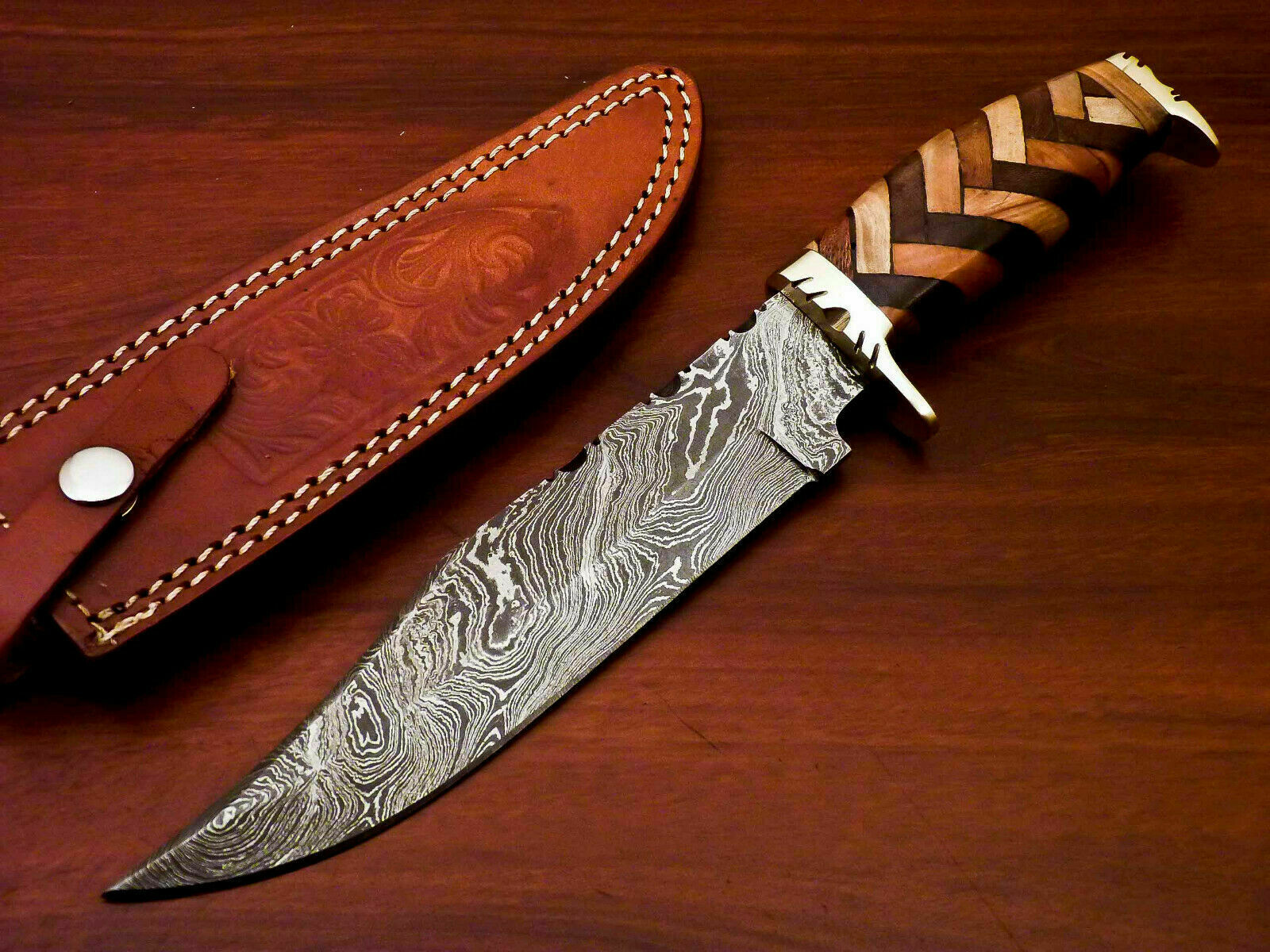 Amazing Custom Handmade Damascus Steel Hunting Knife " - SUSA KNIVES