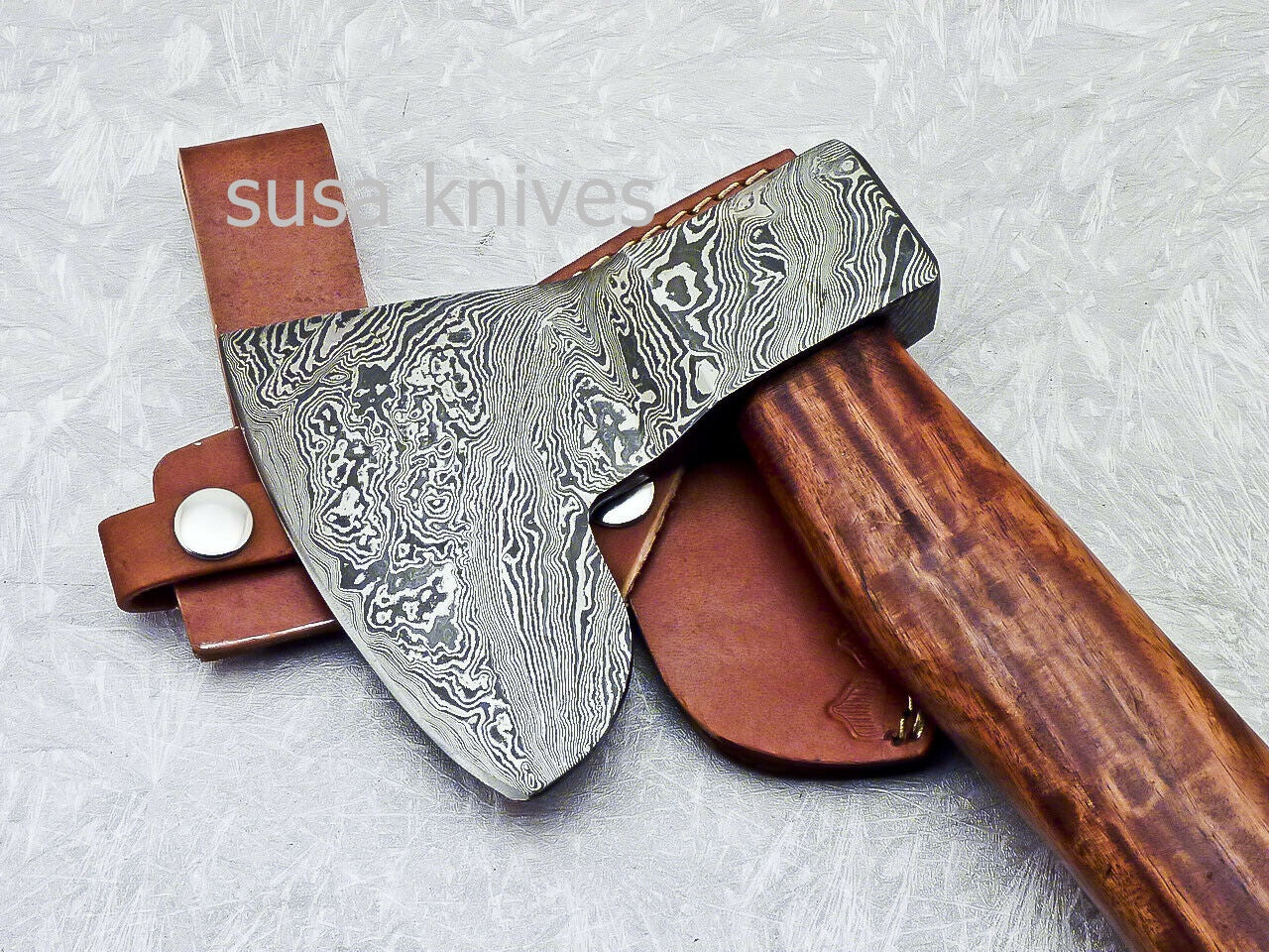 New Beautiful Handmade Damascus Steel AXE "UNIQUE AXE" Limited Edition - SUSA KNIVES