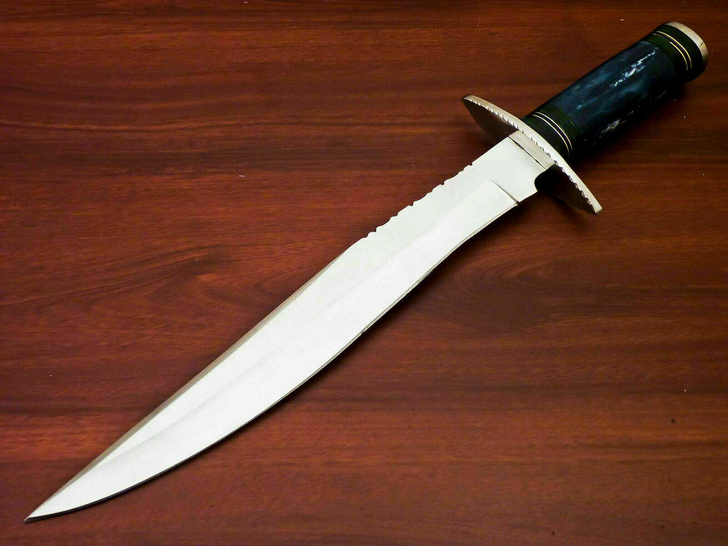 Amazing Custom Handmade D2 Steel Hunting Knife |Sheath Stained Camel Bone Handle - SUSA KNIVES