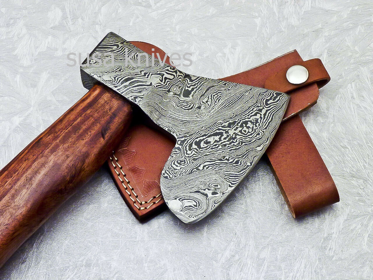 New Beautiful Handmade Damascus Steel AXE "UNIQUE AXE" Limited Edition - SUSA KNIVES