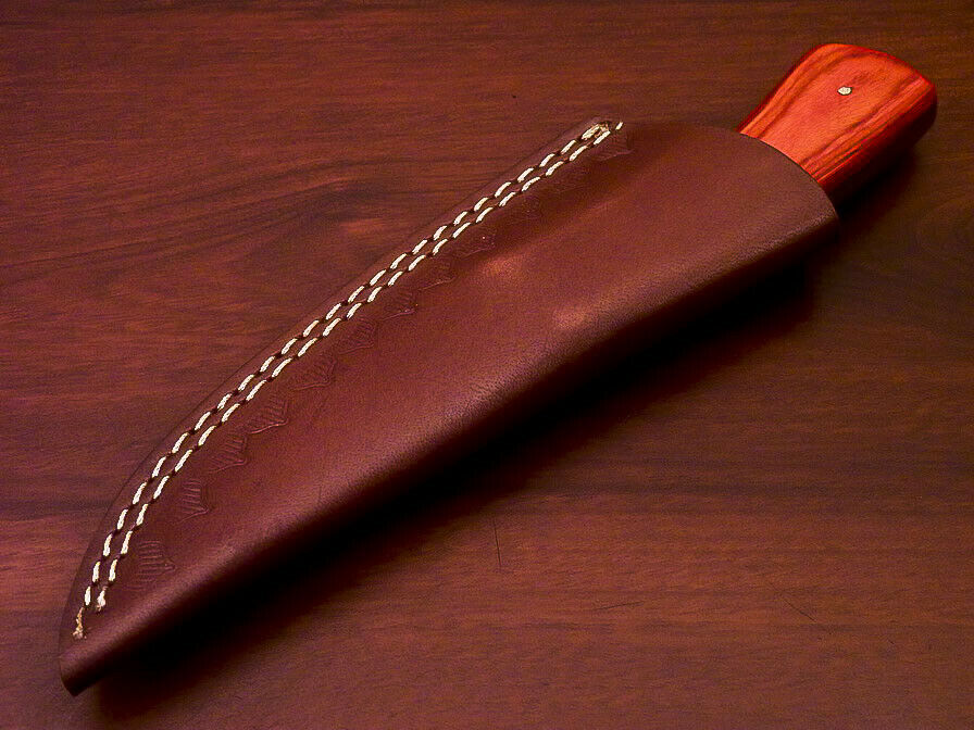 CUSTOM HAND MADE DAMASCUS STEEL FULL TANG KNIFE-HARD WOOD HANDLE - SUSA KNIVES