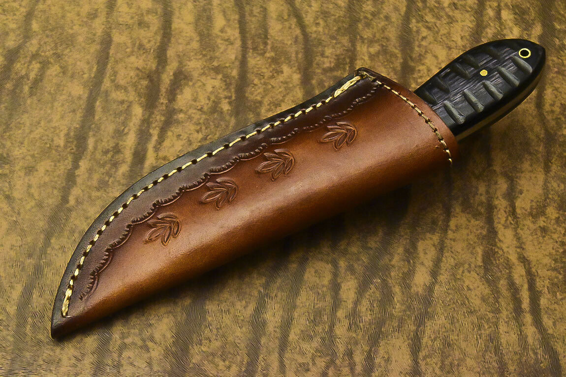 CUSTOM HANDMADE DAMASCUS HUNTING SKINNING BLADE HUNTER CAMPING FULL TANG KNIFE - SUSA KNIVES