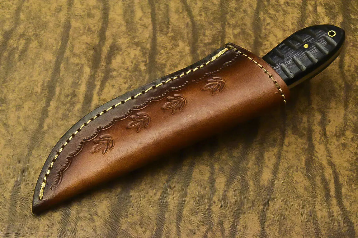 CUSTOM HANDMADE DAMASCUS HUNTING SKINNING BLADE HUNTER CAMPING FULL TANG KNIFE - SUSA KNIVES
