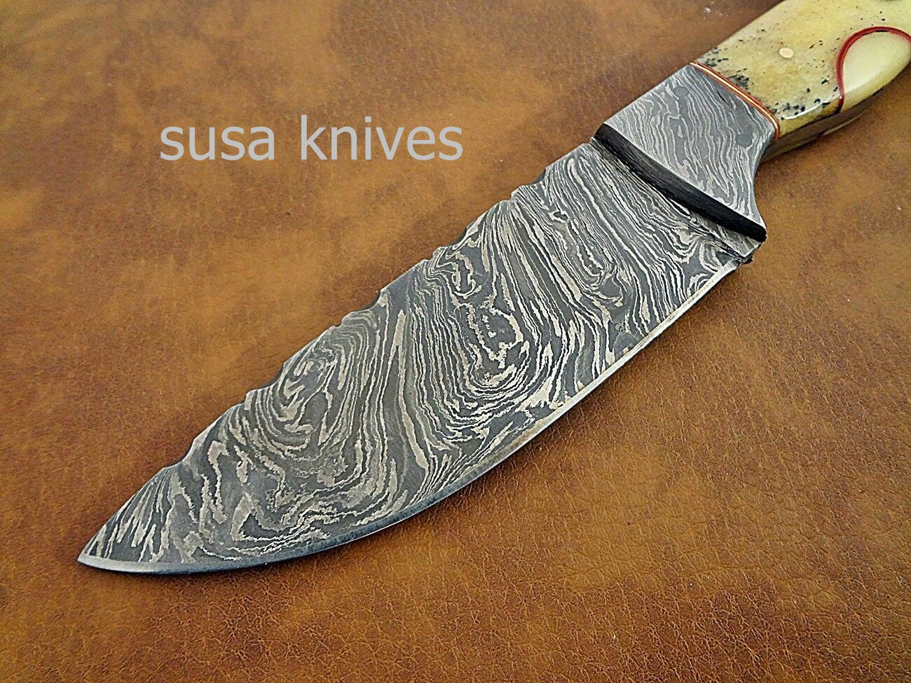 Custom hand crafted Damascus steel Moqen,s Bone lover Knife (Special Sale) - SUSA KNIVES