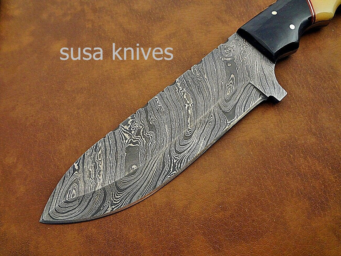 Custom hand crafted Damascus steel Moqen,s Skinner Knife (Special Sale) - SUSA KNIVES
