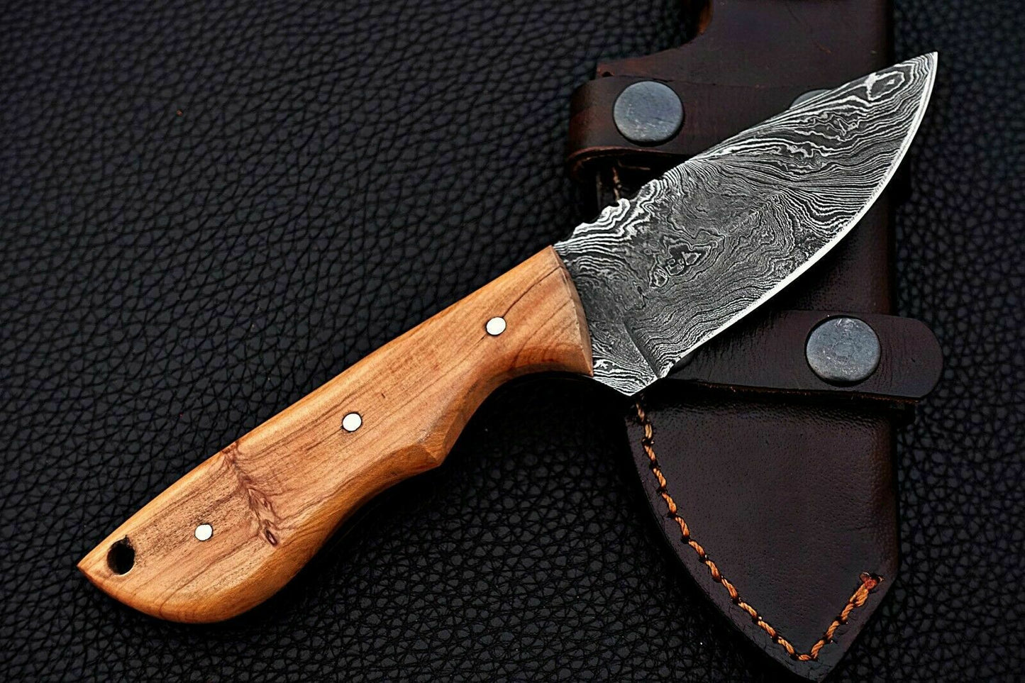 CUSTOM HAND MADE DAMASCUS STEEL HUNTING SKINNER KNIFE. - SUSA KNIVES