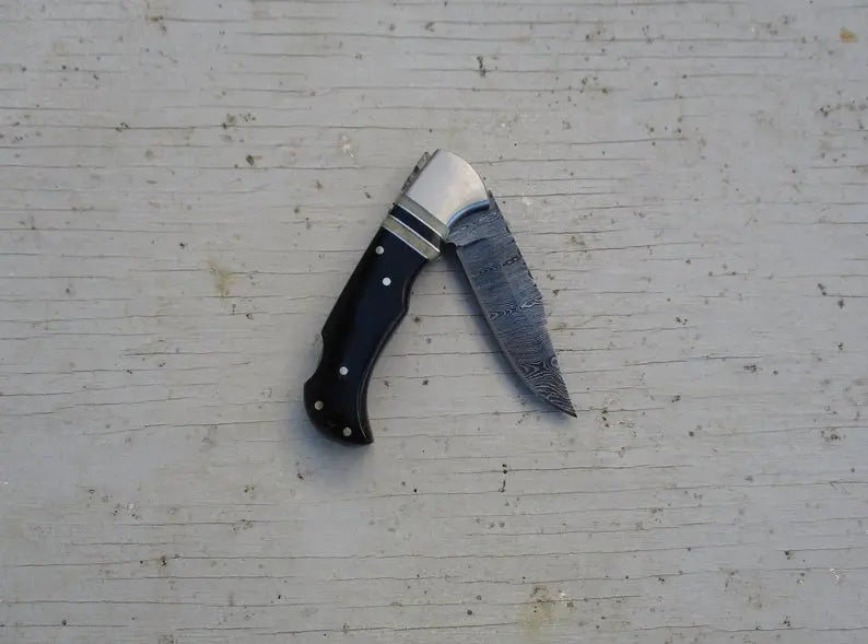 Handmade Damascus Pocket Knife SUSA KNIVES