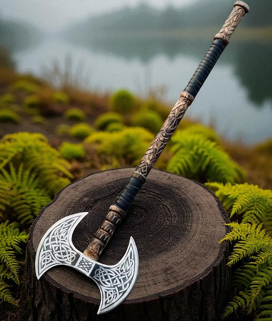 Viking Double Blade Axe – Handmade Nordic Axe – Medieval Warrior Axe – Viking Decor