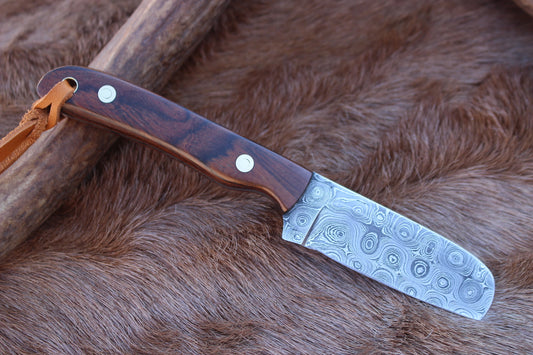 handmade damascus steel bull cutter/ constration knife - SUSA KNIVES