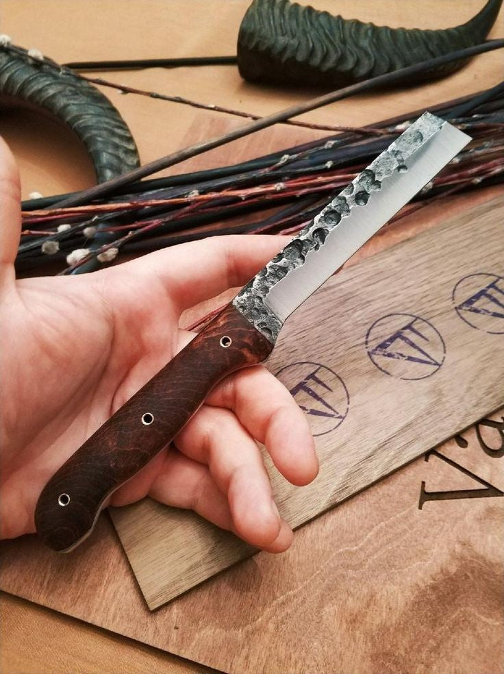 handmade knife kitchen knife bartender's knife bar knife hand forged slicer custom knife fixed blade knife - SUSA KNIVES