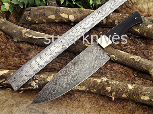 Handmade Damascus Steel Chef Knife Boxing day sale, Heartwarming gift, Wedding gift, Gift for her, Anniversary gift, Personalized gift - SUSA KNIVES