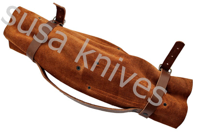 Custom Made Damascus Steel Kitchen Knives Set / Chef’s Knife 7-Pcs - SUSA KNIVES