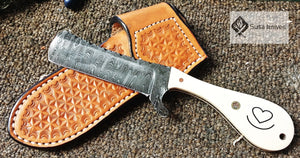 handmade damascus steel  bukk cutter/constration knife - SUSA KNIVES