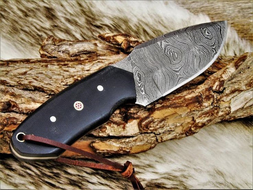 HANDMADE DAMASCUS STEEL SKINNER KNIFE - SUSA KNIVES