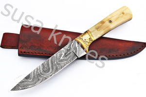 Damascus Steel Skinner Knife - SUSA KNIVES