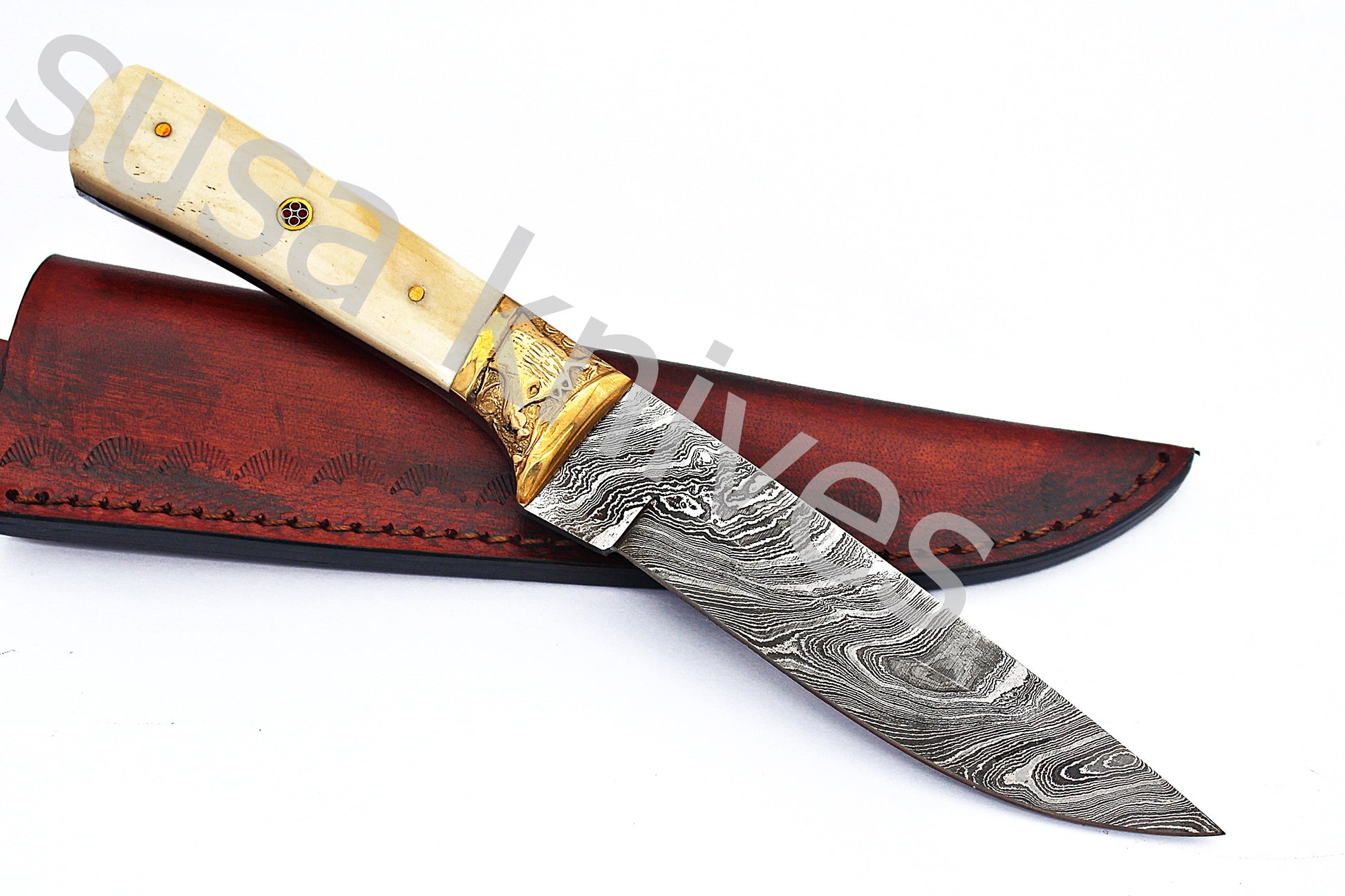 Damascus Steel Skinner Knife - SUSA KNIVES