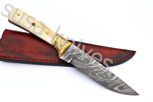 Damascus Steel Skinner Knife - SUSA KNIVES