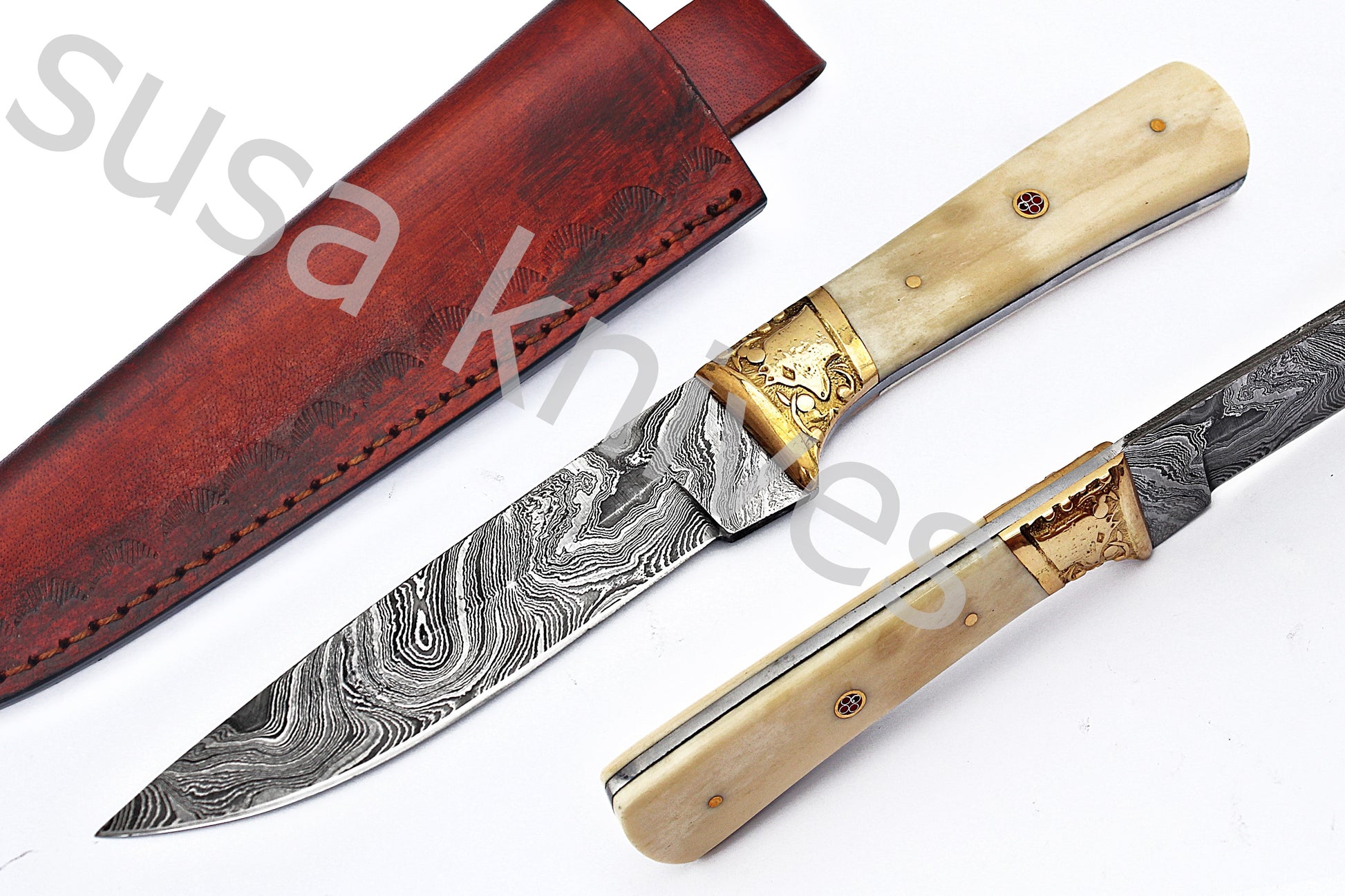 Damascus Steel Skinner Knife - SUSA KNIVES
